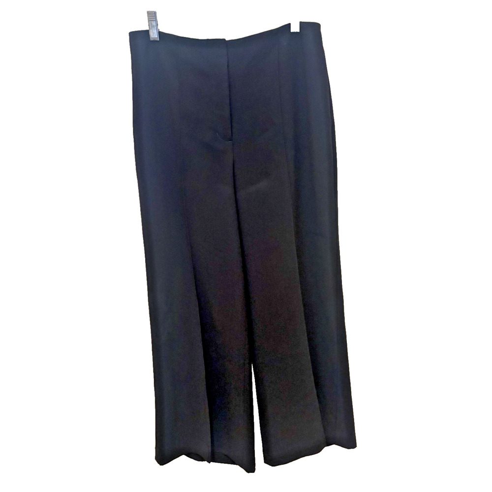 Express Cropped Wide Leg~ High Rise~ Chinos~ Trouser~ Black Size 6 Long